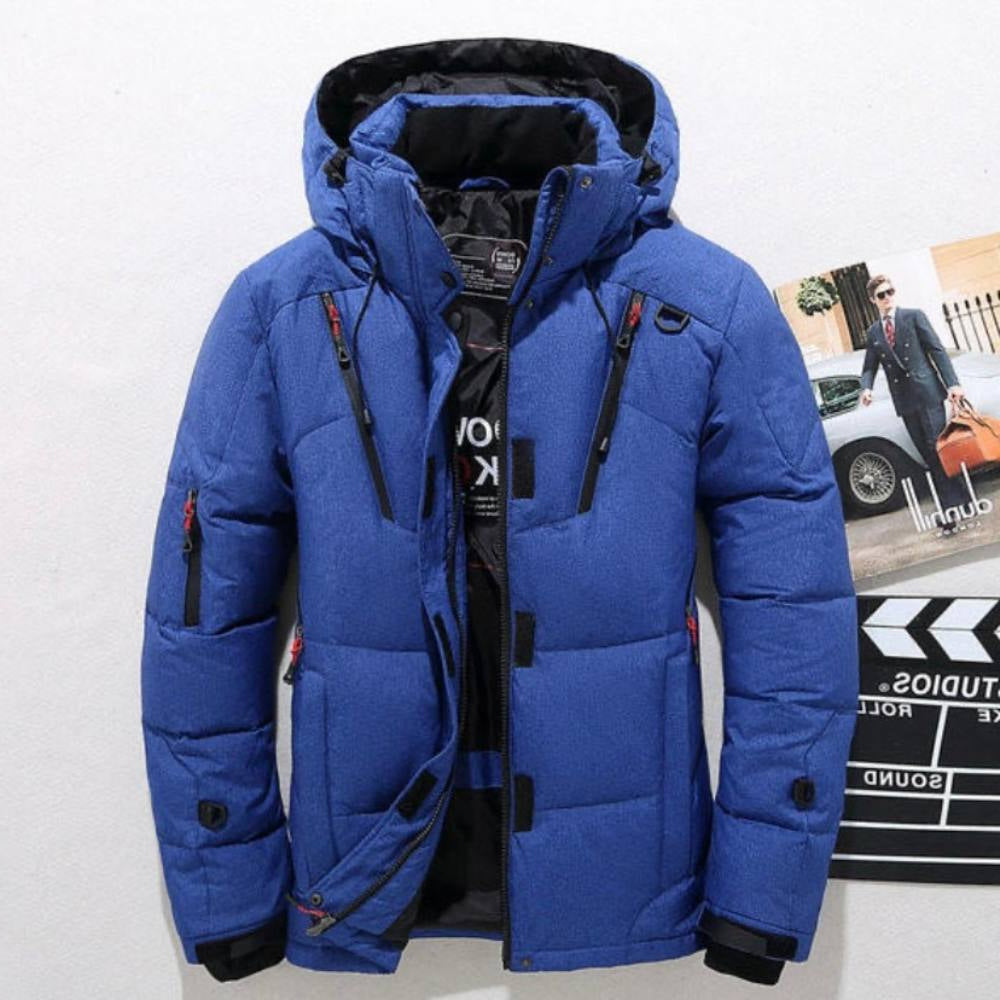 Men's Duck Down Jacket | Thermal Hooded Winter Coat