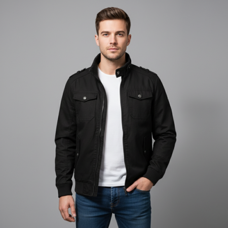 Men's Cotton Stand Collar Jacket