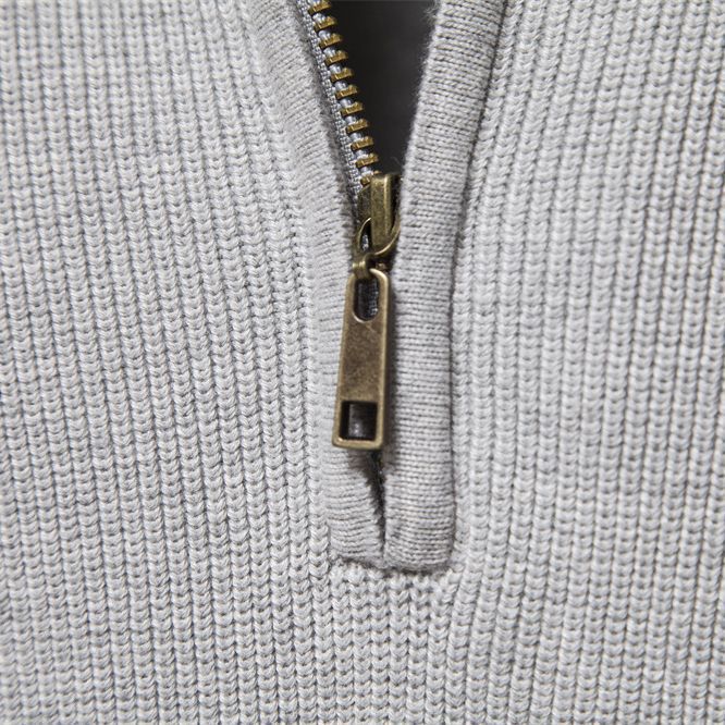 Pull en maille pour homme à demi-zip | Col montant et manches longues