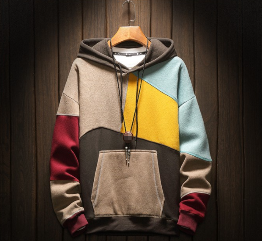 Men's Colourblock Short Sleeve Hoodie