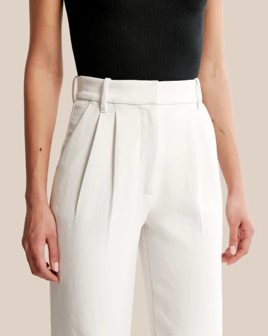 Pantalon large taille haute pour femmes