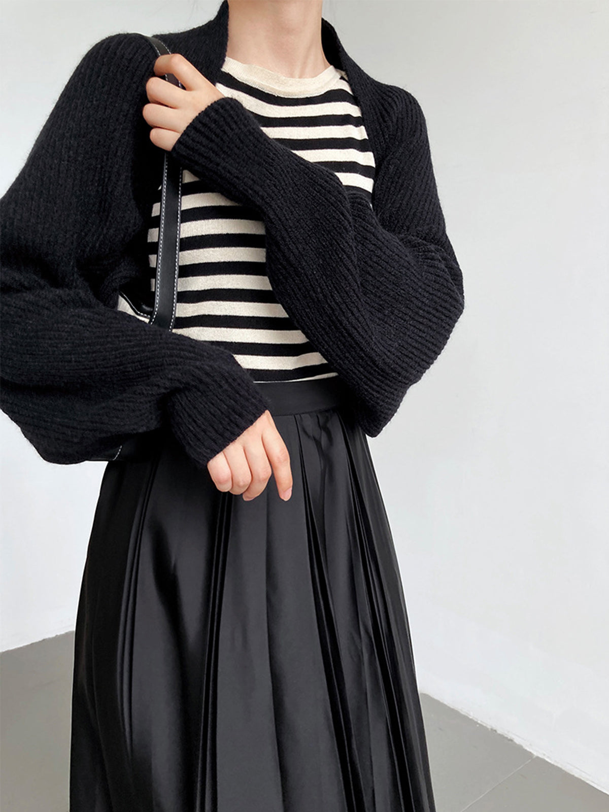 Women's Open-Front Shrug Cardigan | Ribbed Knit Bolero