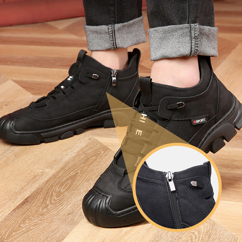 High-Top Ankle Boots with Reinforced Toe Cap