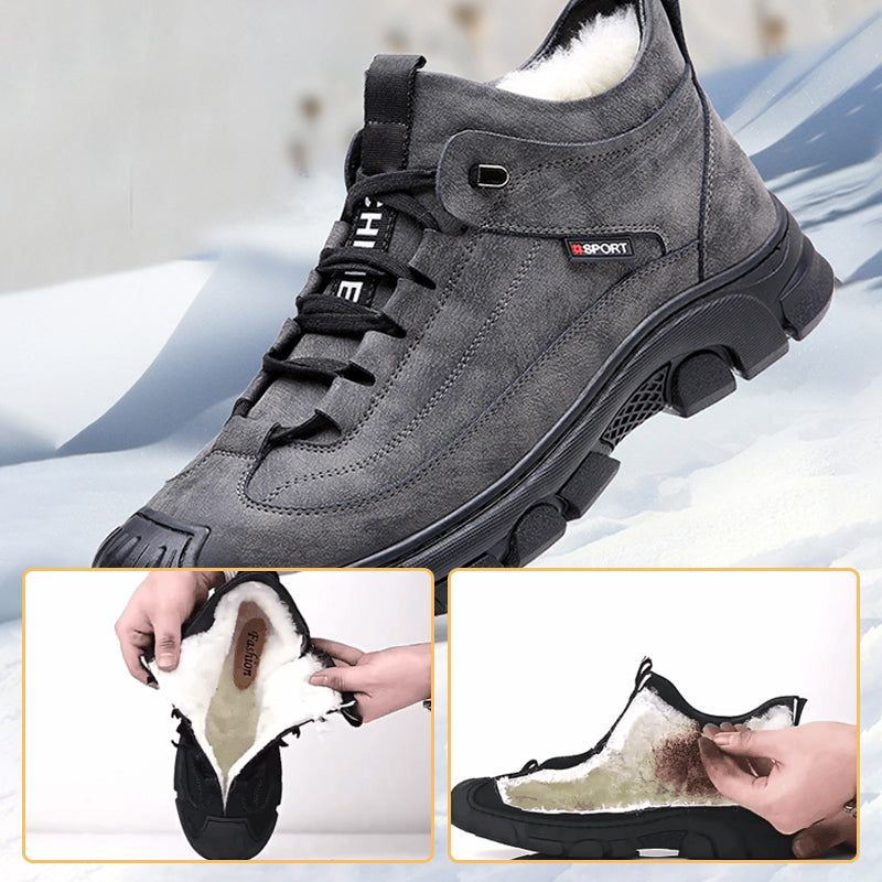 High-Top Ankle Boots with Reinforced Toe Cap
