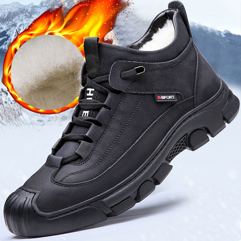 High-Top Ankle Boots with Reinforced Toe Cap