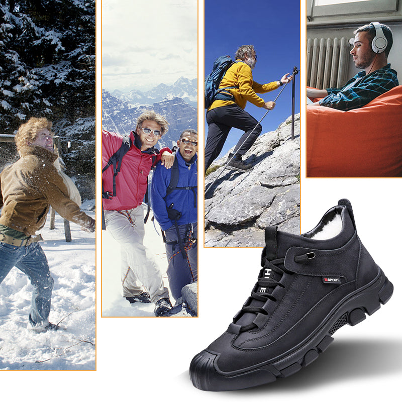 High-Top Ankle Boots with Reinforced Toe Cap