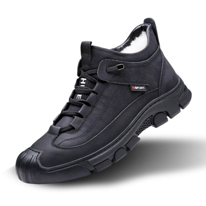 High-Top Ankle Boots with Reinforced Toe Cap