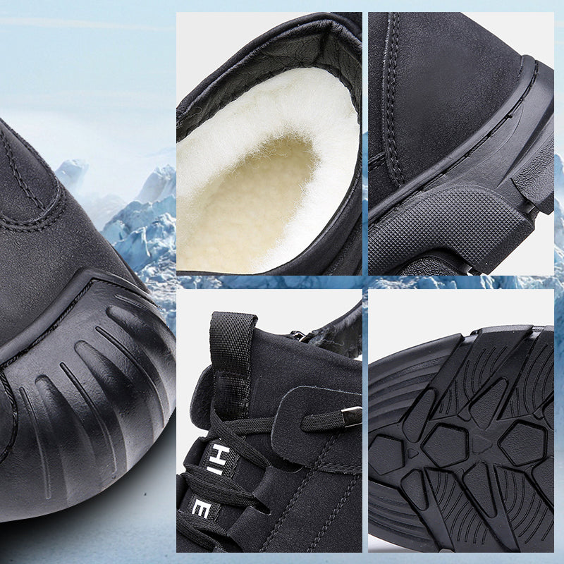 High-Top Ankle Boots with Reinforced Toe Cap