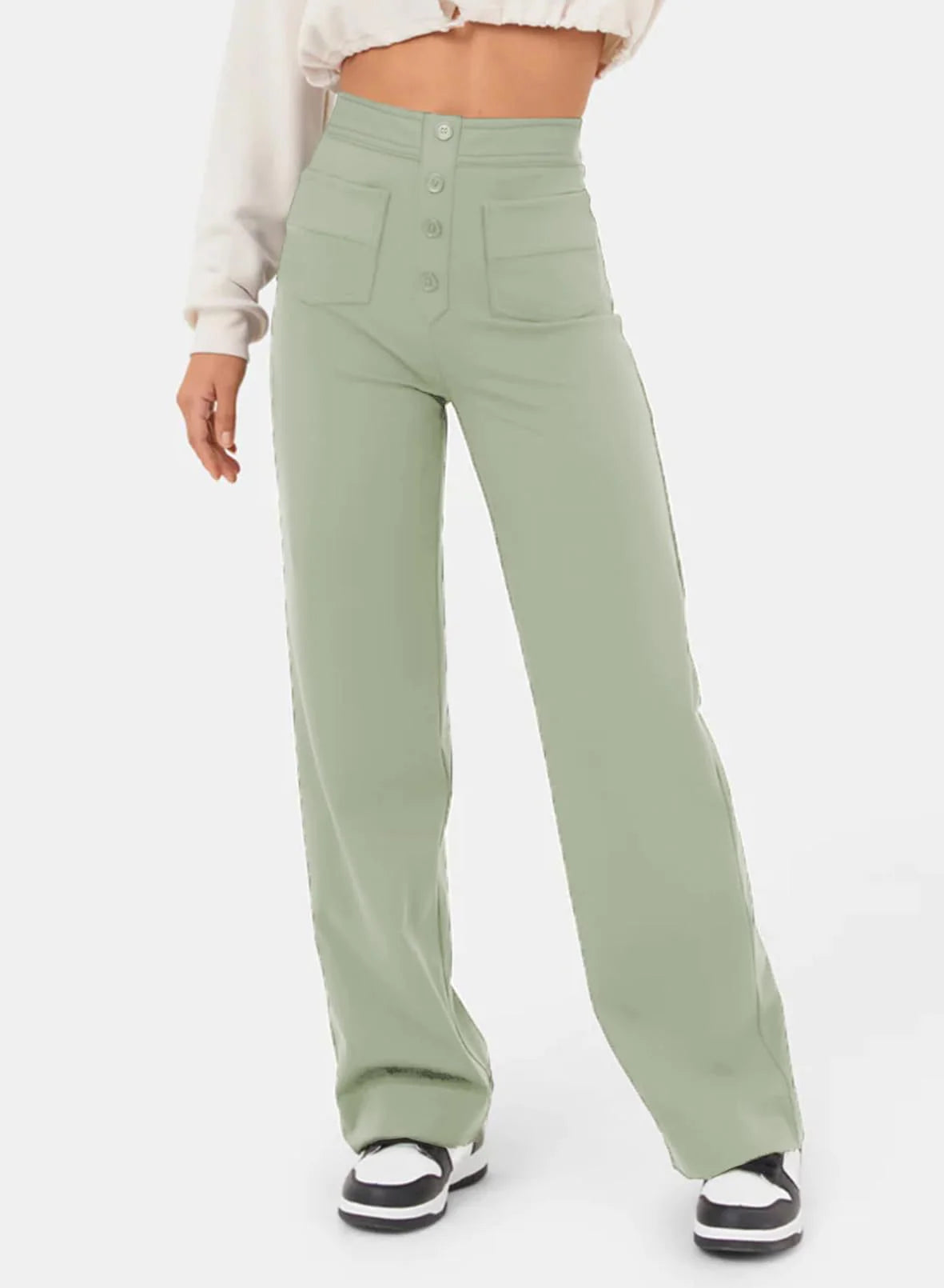 Women's High Waist Wide Leg Trousers