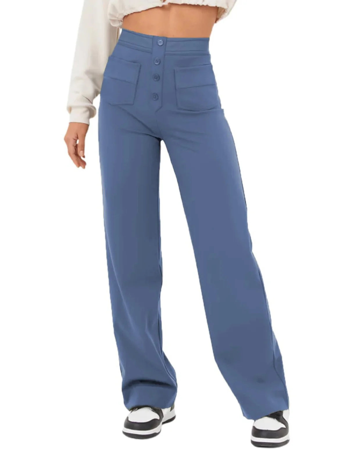 Women's High Waist Wide Leg Trousers