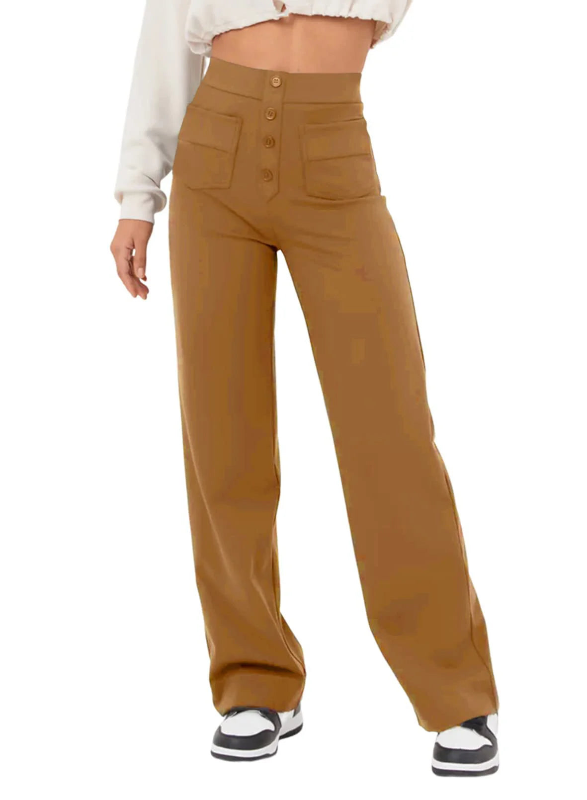 Women's High Waist Wide Leg Trousers