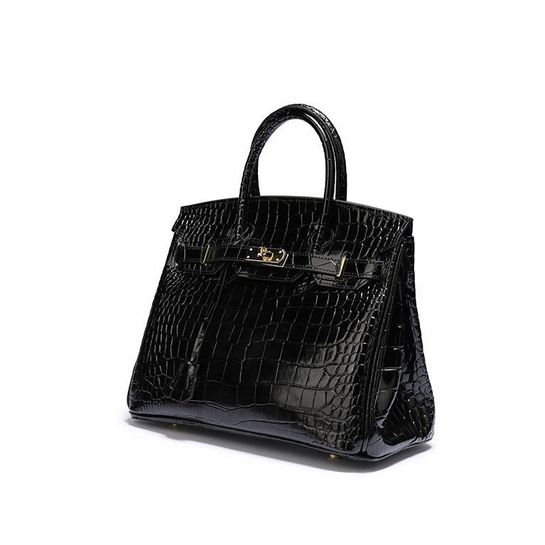 Top-Handle Tote Bag with Padlock Detail