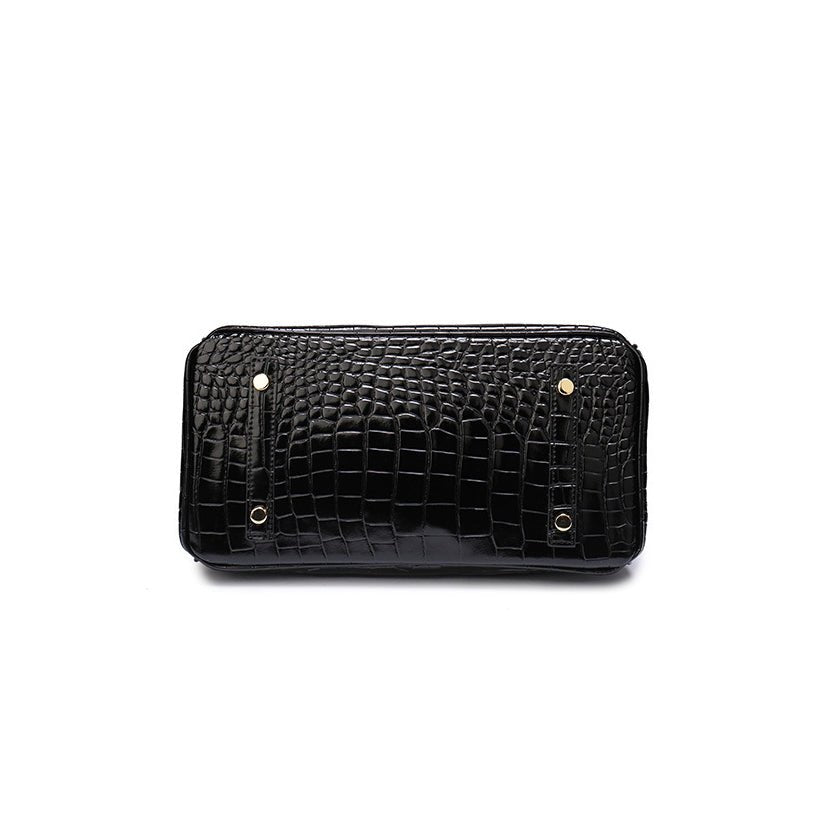Top-Handle Tote Bag with Padlock Detail