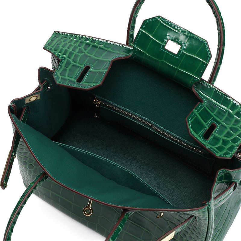 Top-Handle Tote Bag with Padlock Detail