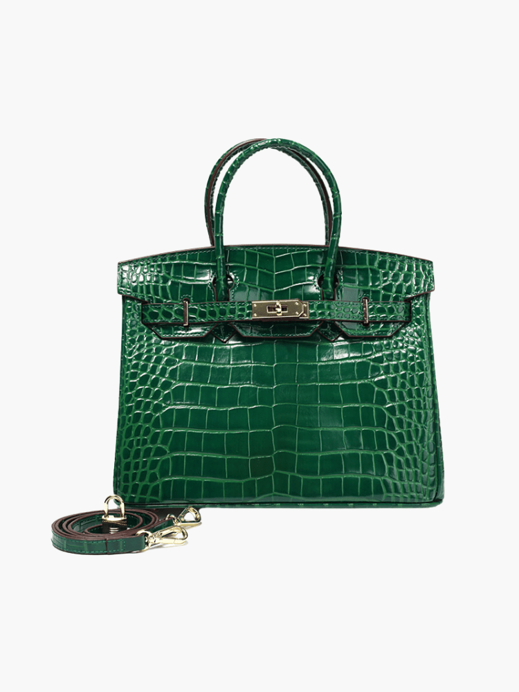 Top-Handle Tote Bag with Padlock Detail