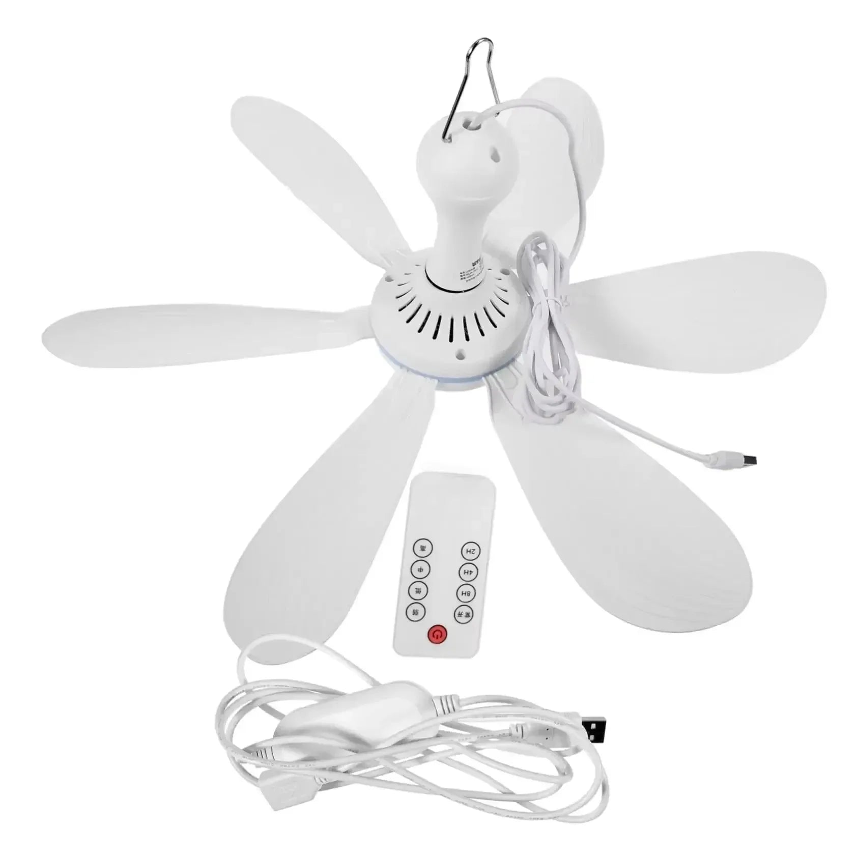 USB Hanging Fan with Six Blades