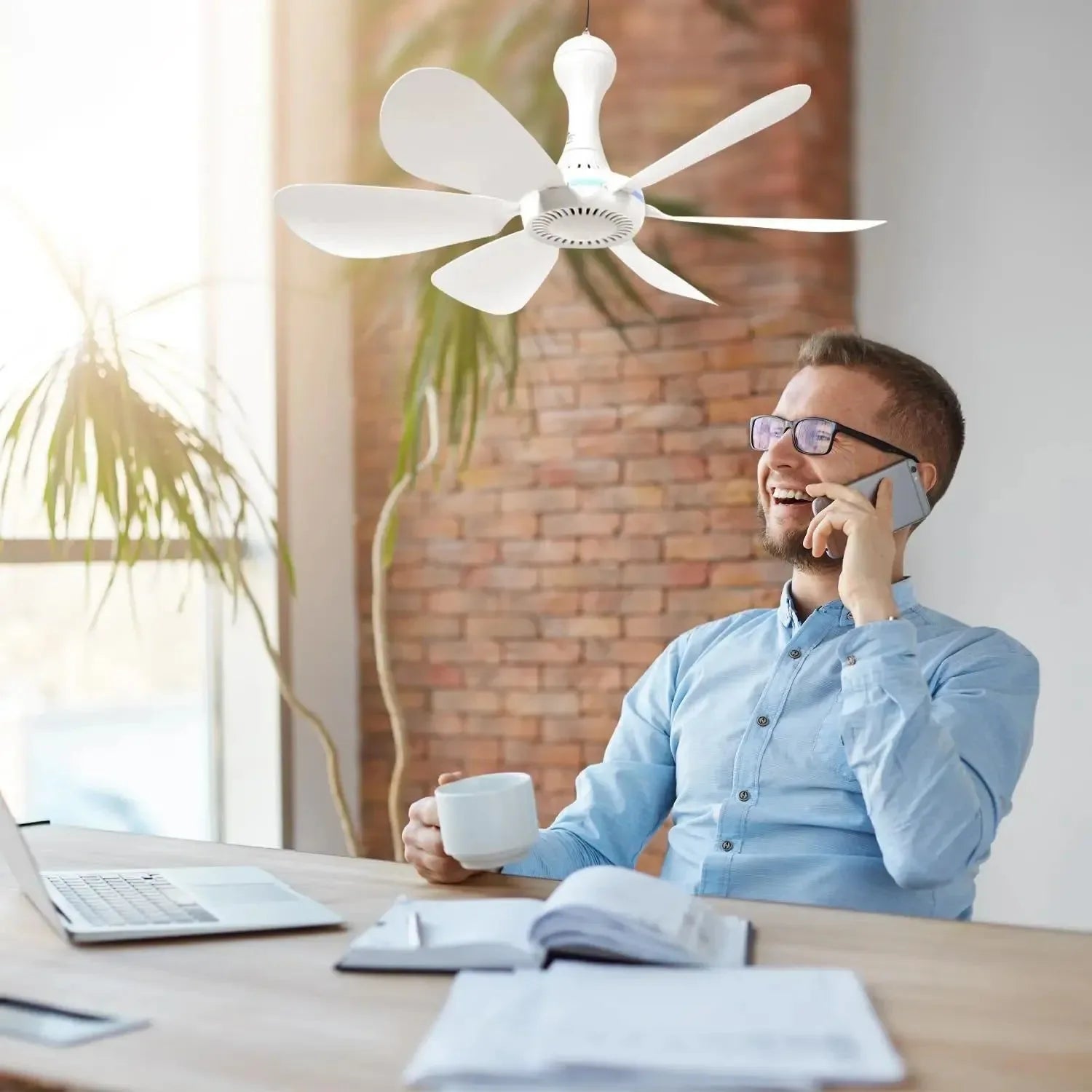 USB Hanging Fan with Six Blades