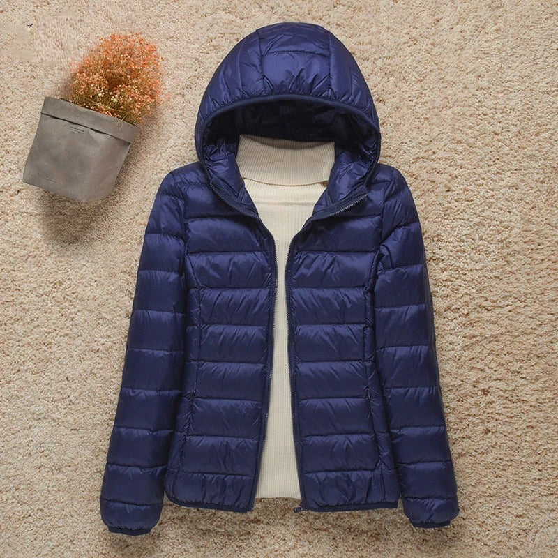 Doudoune légère et compacte à capuche pour femme