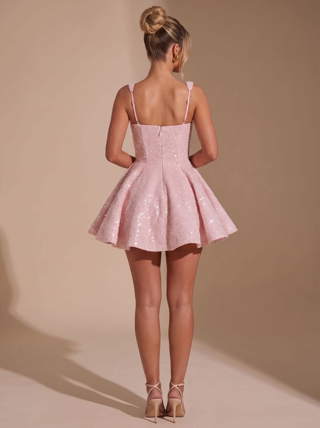 Women's Sequin Mini Dress | Bow Detail Party Dress