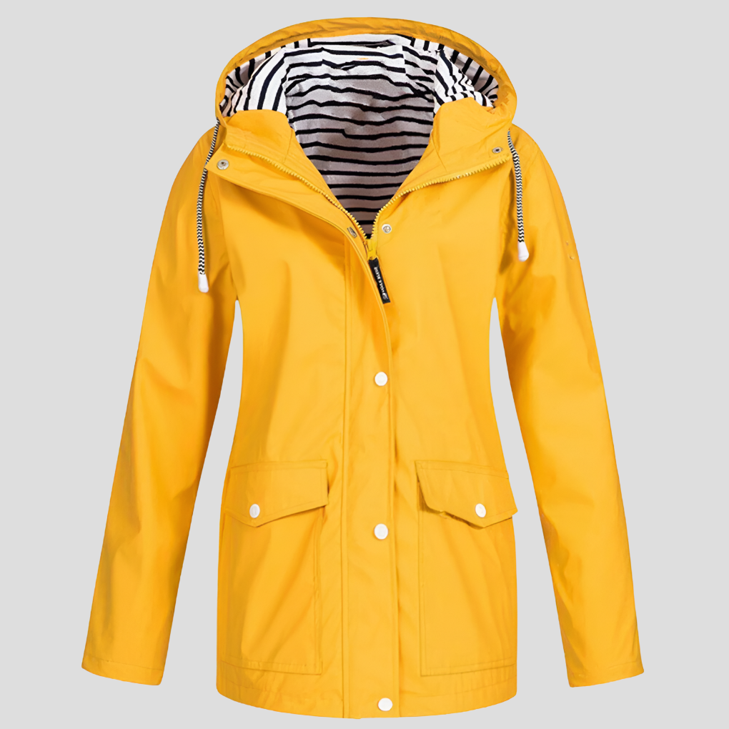 Women’s Hooded Rain Jacket with Front Pockets