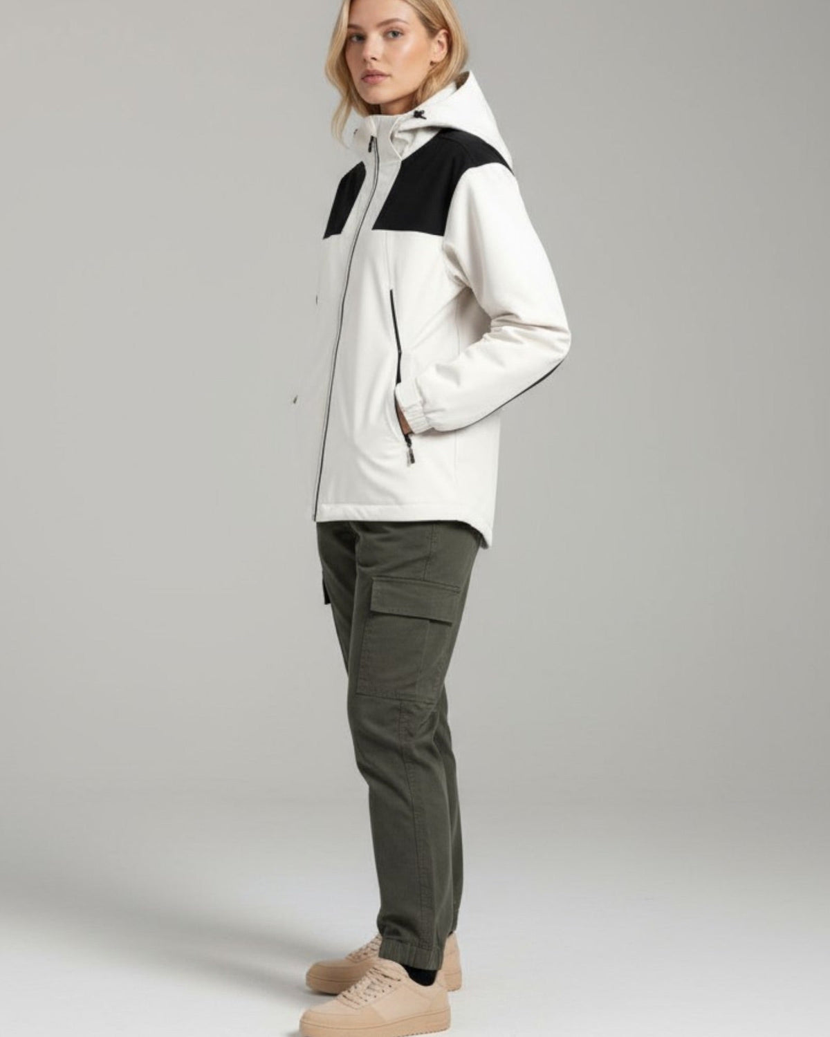 Veste imperméable 3-en-1 pour femme | Manteau de pluie doublé en polaire