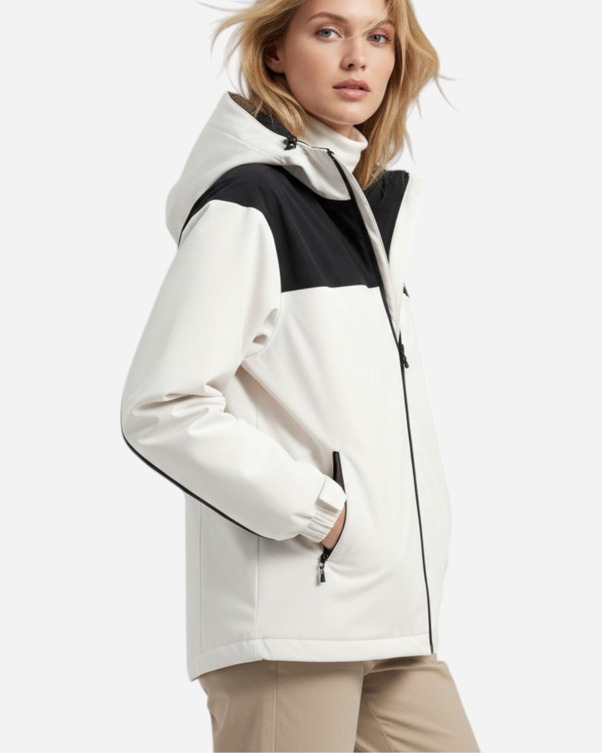 Veste imperméable 3-en-1 pour femme | Manteau de pluie doublé en polaire