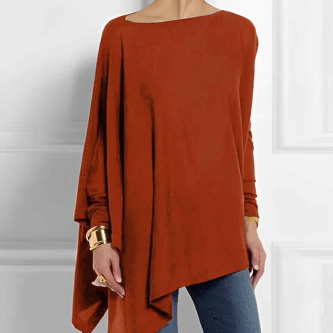 Women’s Oversized Asymmetric Poncho Jumper