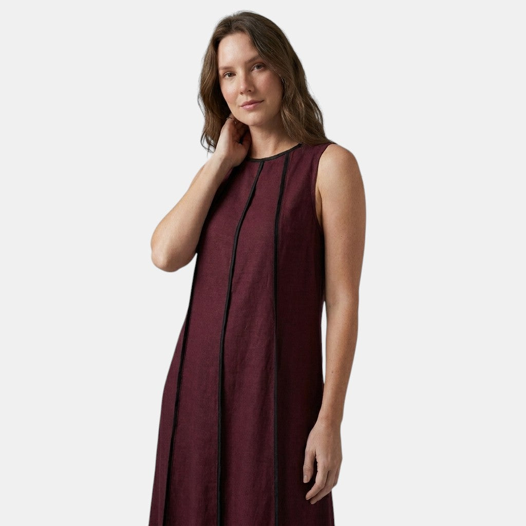 Tank Maxi Dress with Contrast Seam Piping