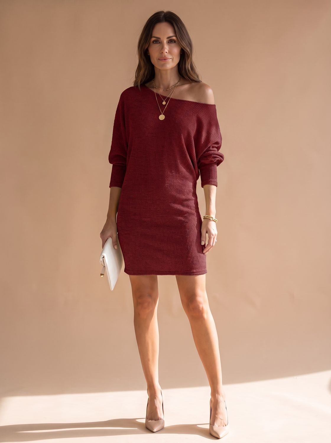 Mini-robe de soirée à sequins et épaules dénudées pour femme