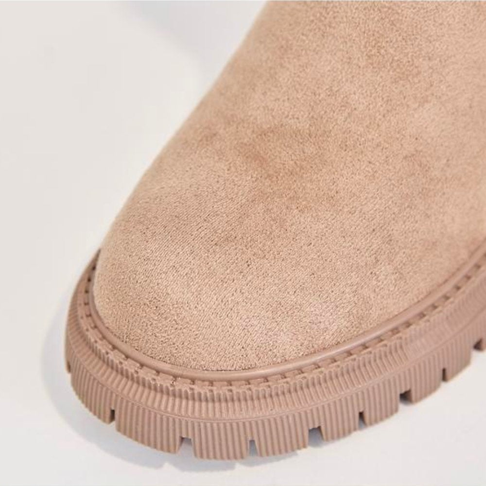 Women's Suede Ankle Boots | Faux Fur Lined Winter Boots