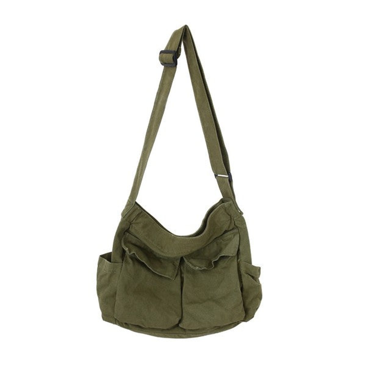 Women's Oversized Canvas Tote Bag with Multiple Pockets