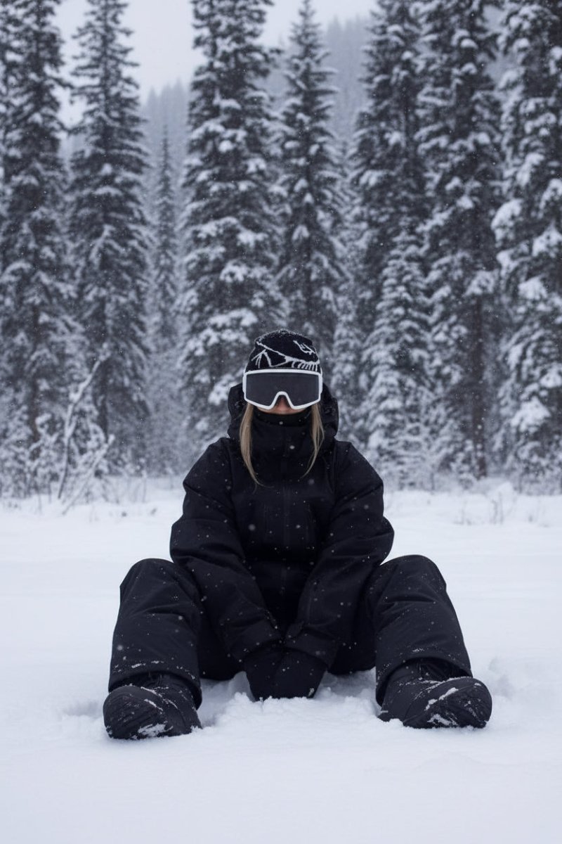 Veste de ski oversize à capuche pour femme | Manteau de snowboard d’hiver