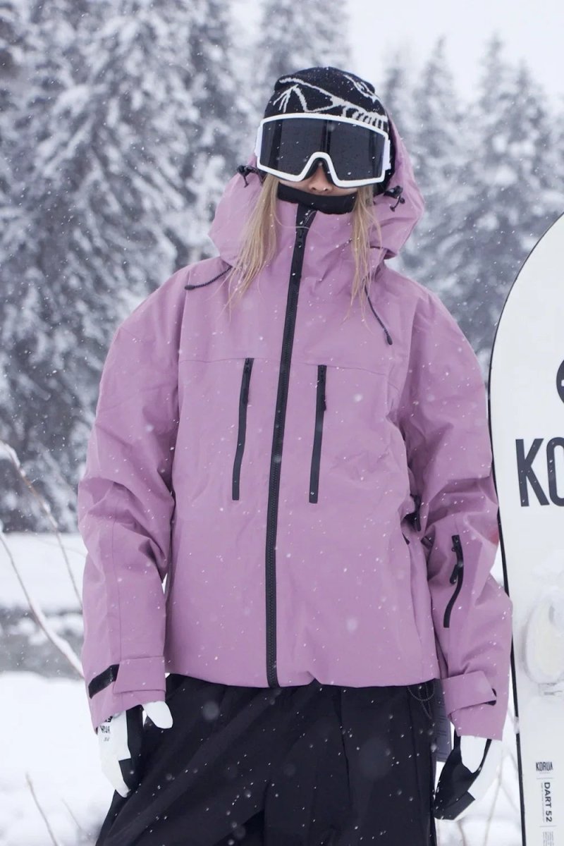 Veste de ski oversize à capuche pour femme | Manteau de snowboard d’hiver