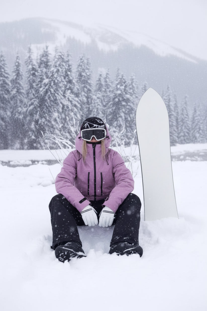 Veste de ski oversize à capuche pour femme | Manteau de snowboard d’hiver