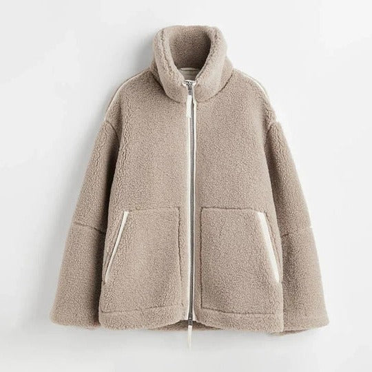Veste teddy oversize pour femme