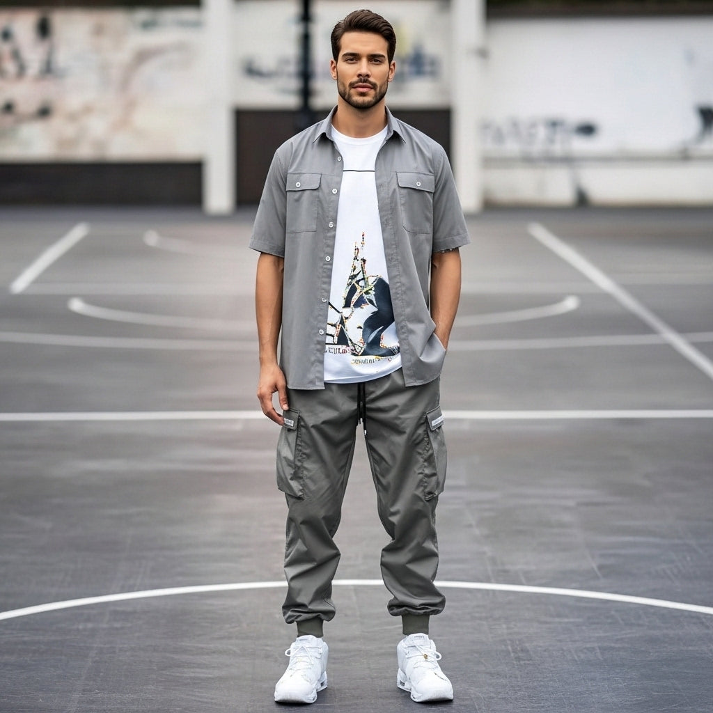 Joggers cargo pour homme avec poches utilitaires