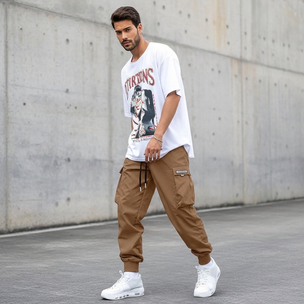 Joggers cargo pour homme avec poches utilitaires